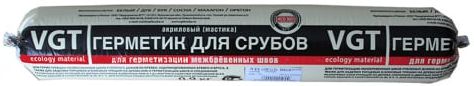Герметик (мастика) акриловый VGT, для срубов, сосна, 0.9 кг купить в СОМ