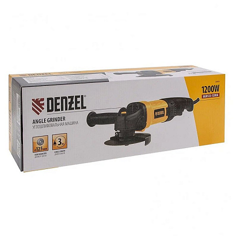 Машина углошлифовальная DENZEL AGH125-1200A, 125мм, 1200Вт купить в СОМ