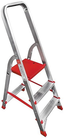 Стремянка Новая Высота NV3117, 3 ступени, алюминиевая купить в СОМ