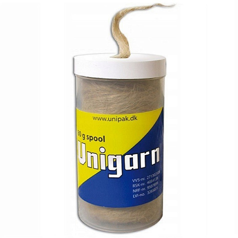 Лен сантехнический UNIGARN, катушка 80 гр, пластиковая упаковка купить в СОМ