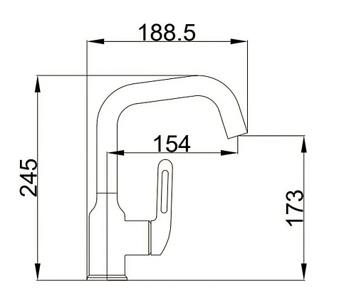 Смеситель для раковины Haiba HB10825-3, латунь, графит купить в СОМ