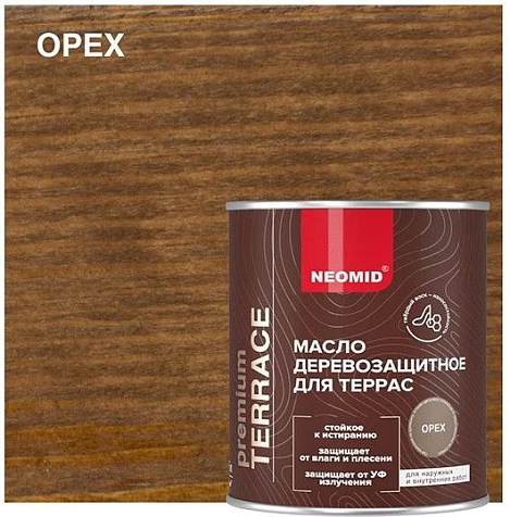 Масло Neomid Terrace, для террас, палисандр, 2 л купить в СОМ