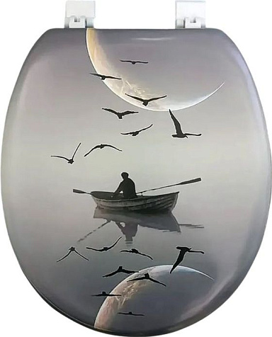 Сиденье для унитаза AquaDomer, мягкое, Лодочник купить в СОМ