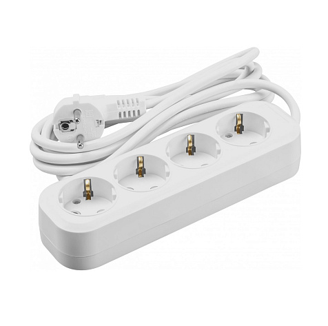Удлинитель ОНЛАЙТ OPE-S-04-300-E-3x1  4 гн, 3 м, СЗ, 16А IP20 белый купить в СОМ
