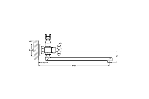Смеситель для ванны G-lauf QFR7-C722 Хром купить в СОМ