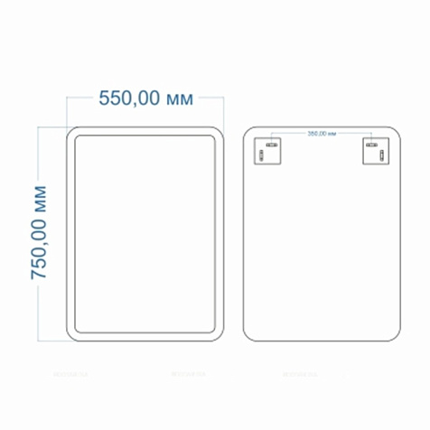 Зеркало Mixline/Azario Неро 550 х750 мм купить в СОМ