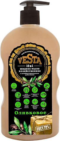 Алва Vesta Гель-мыло хозяйственное ГОСТ 72% Оливковое 680мл купить в СОМ