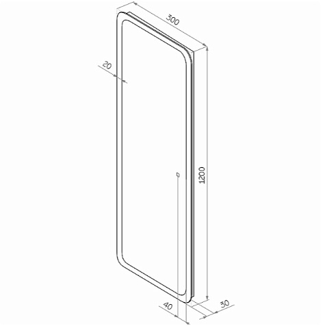 Зеркало Led Bruno ЗЛП2104, 300 х1200 мм, с сенсором купить в СОМ