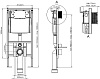 Инсталляция Loranto Prestige 4551, унитаз Grado AZ-0046N-MB, безободковый, черный, сиденье микролифт, без кнопки купить в СОМ
