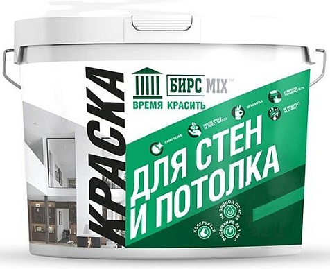 Краска для стен и потолка БИРСMIX, 14кг купить в СОМ