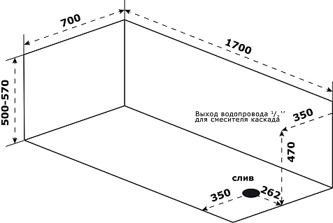 Ванна акриловая Azario Бали, 1700 x700 мм, каркас, экран купить в СОМ