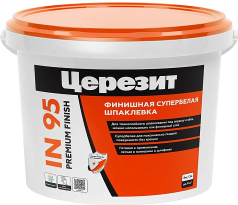 Шпатлевка полимерная Церезит IN95,всесезонная, 5 кг купить в СОМ
