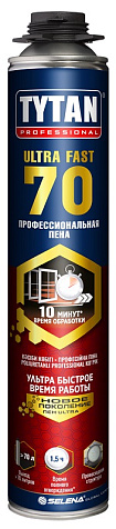 Пена монтажная профессиональная Tytan Ultra Fast 70, 870 мл купить в СОМ
