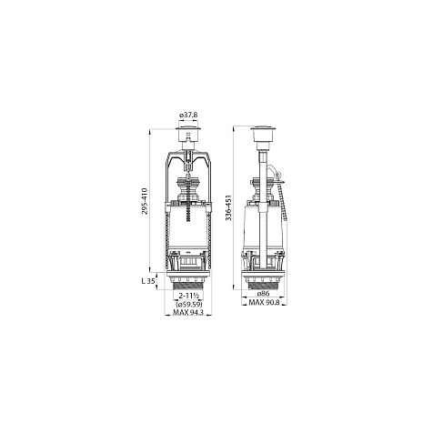 Клапан выпускной Iddis F012400-0008, одноуровневый купить в СОМ