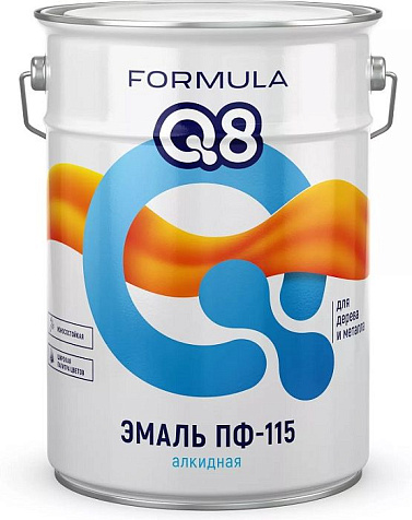 Эмаль ПФ-115 Formula Q8, серая, 20 кг купить в СОМ