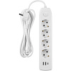 Удлинитель ОНЛАЙТ OPE-USB-04-500-ESC-3x1  4 гн, 2гн USB-A,1гн USB-С, 5 м, выкл СЗ 10А IP20 бел. купить в СОМ