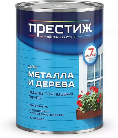 Эмаль ПФ-115 Престиж, глянцевая, голубая, 0.9 кг купить в СОМ