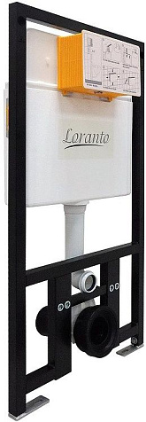 Инсталляция Loranto Prestige 4551, унитаз Grado AZ-0046N-MB, безободковый, черный, сиденье микролифт, без кнопки купить в СОМ
