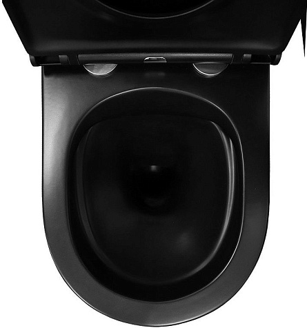 Инсталляция Loranto Prestige 4551, унитаз Grado AZ-0046N-MB, безободковый, черный, сиденье микролифт, без кнопки купить в СОМ