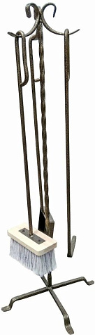 Набор для камина Лотос, 3 предмета, цвет бронза купить в СОМ