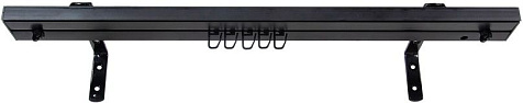 Карниз потолочный 1 рядный 300см черный купить в СОМ